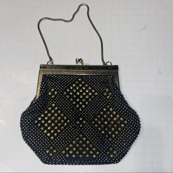 VNTG gold metal detail handbag - Picture 3 of 7